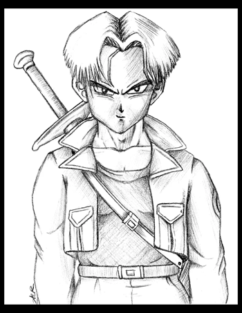 DBZTrunks_black_and_white