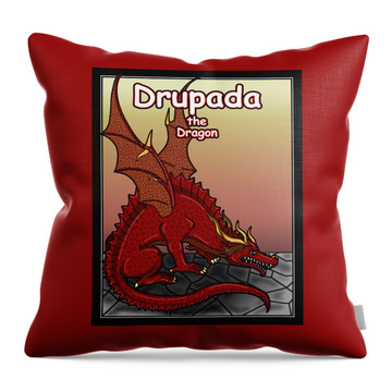 Drupada the Dragon Throw Pillow