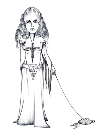 pen_woman_walking_fish